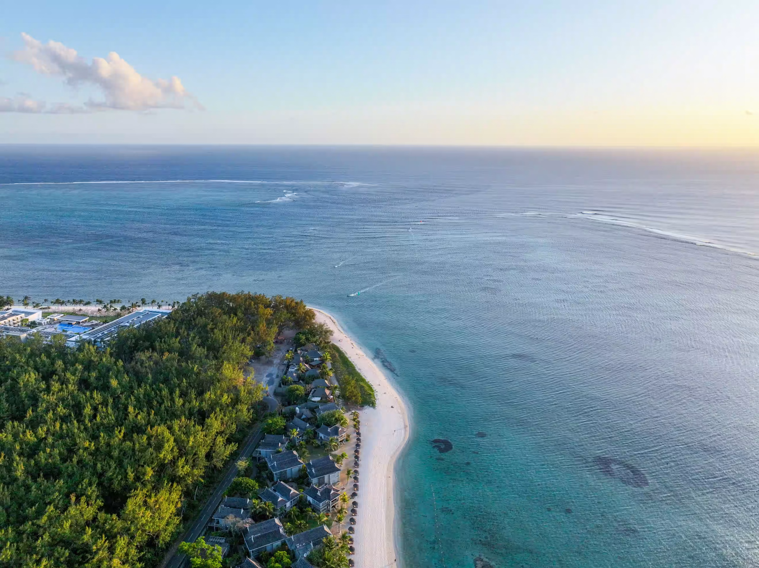 A turquoise lagoon and white beach at high tide - Paje & Jambiani